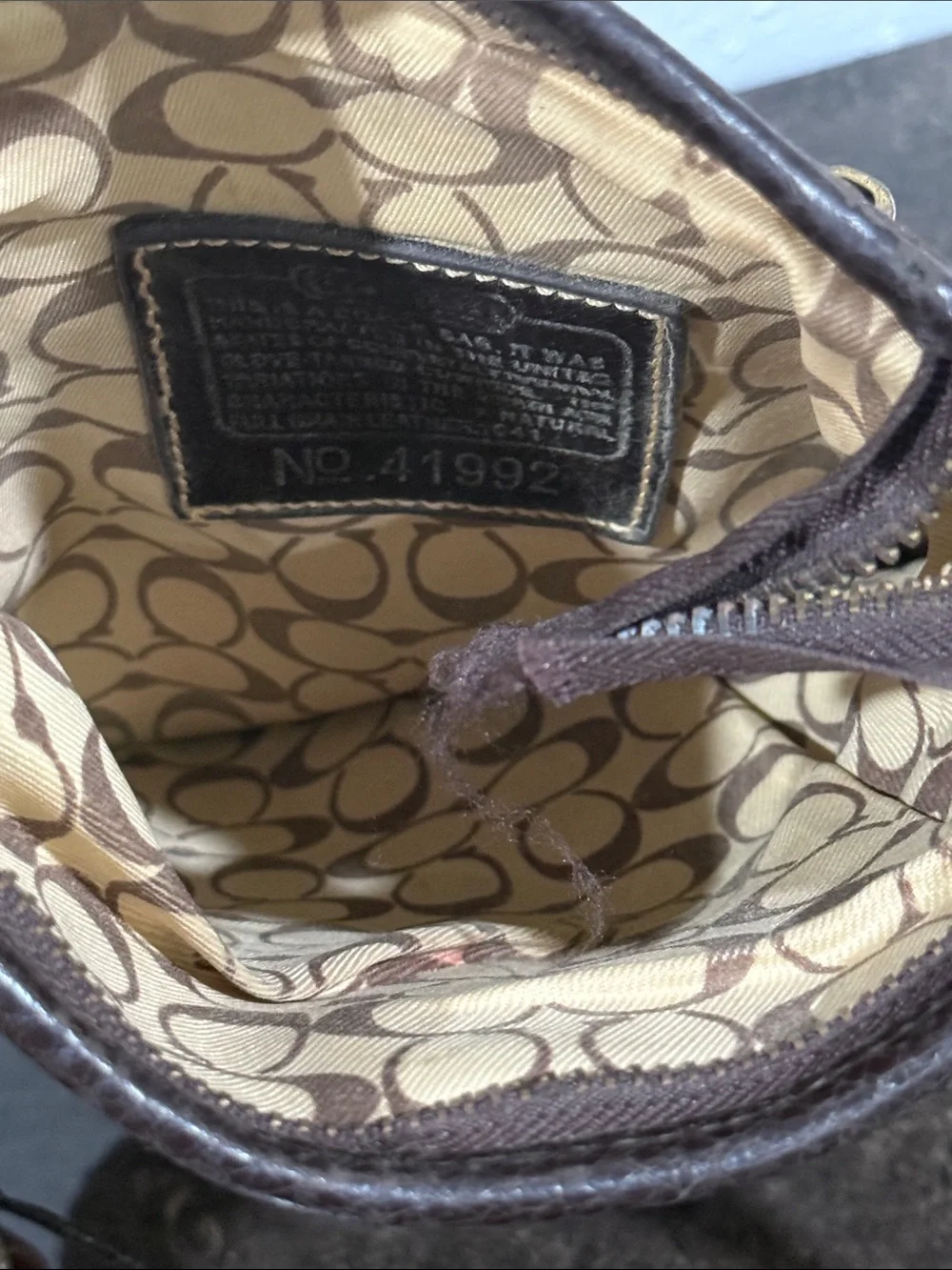 Vintage Coach Brown Madison Crossbody Bag